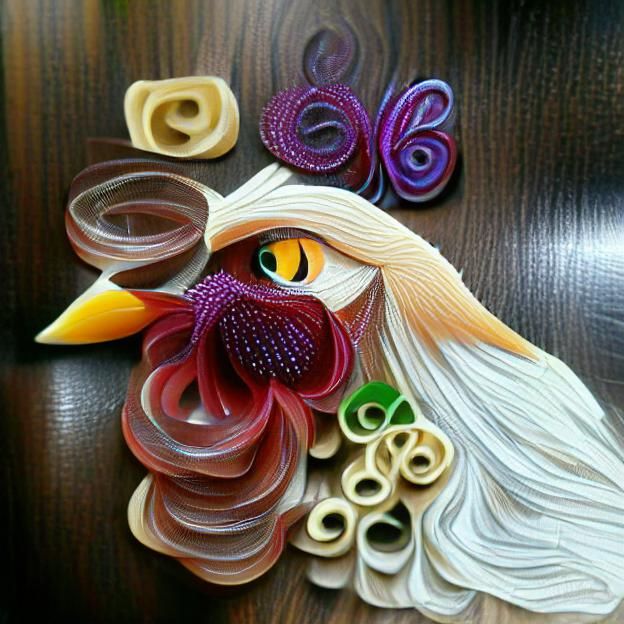 Proud Rooster in Farmyard