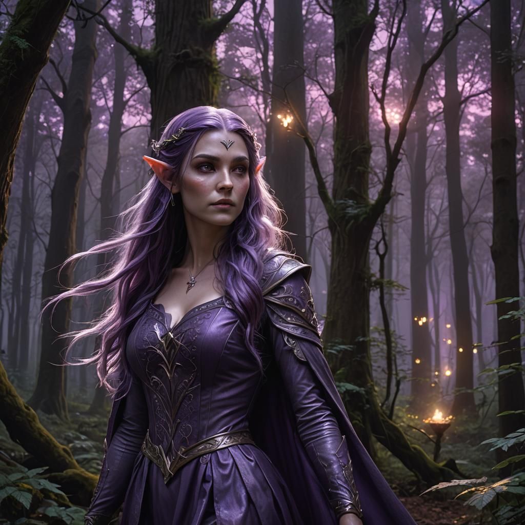 Enchanting Elf in a Glowing Forest