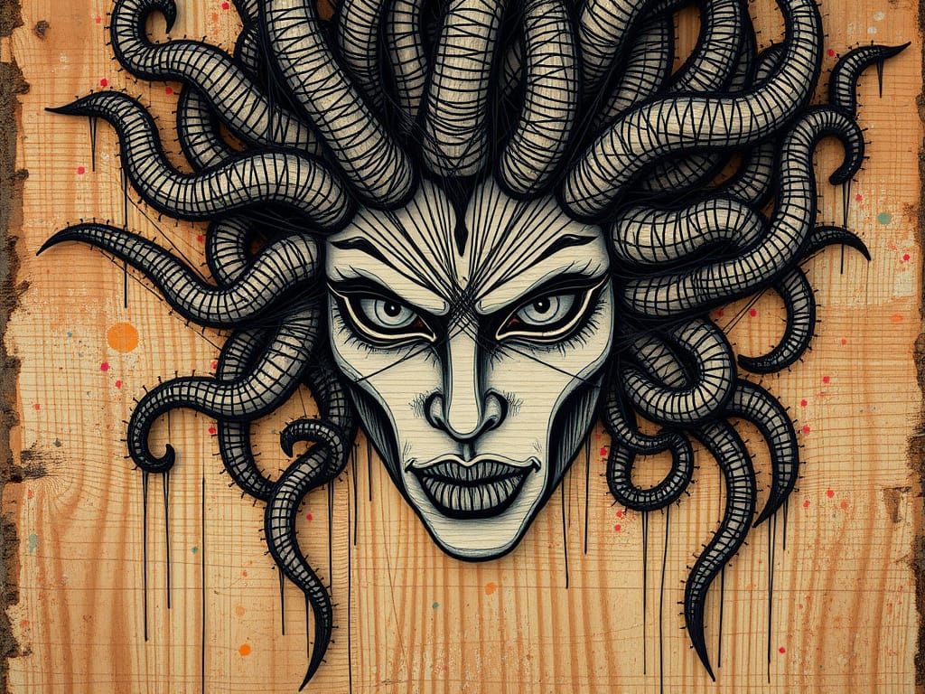 String Art Medusa
