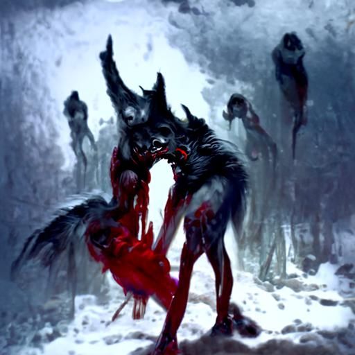 Sinister Melting Wolf Demons Feast