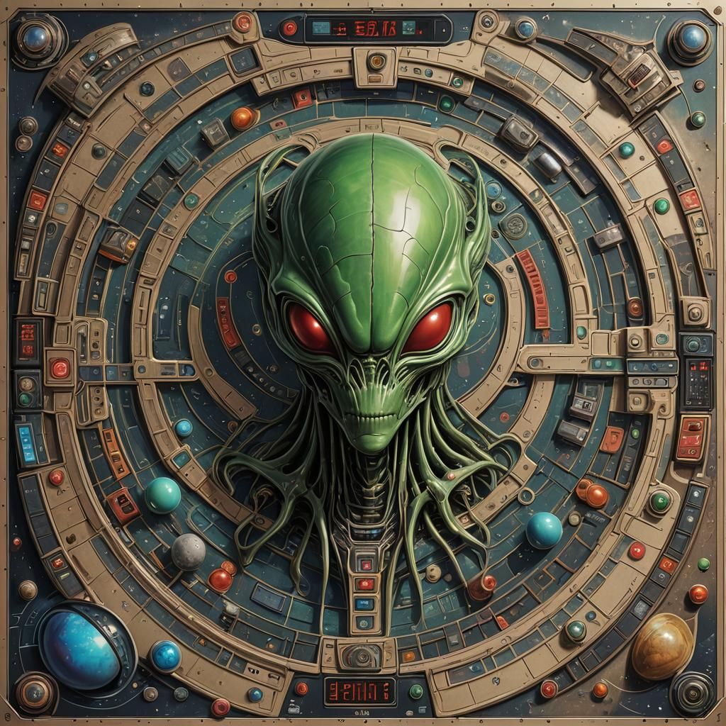 Alien Game Board Designed by AI