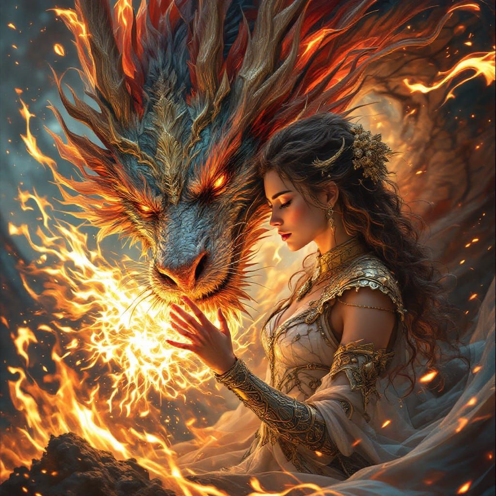 Gentle Encounter: Heroine and Dragon in Whimsical Fantasy