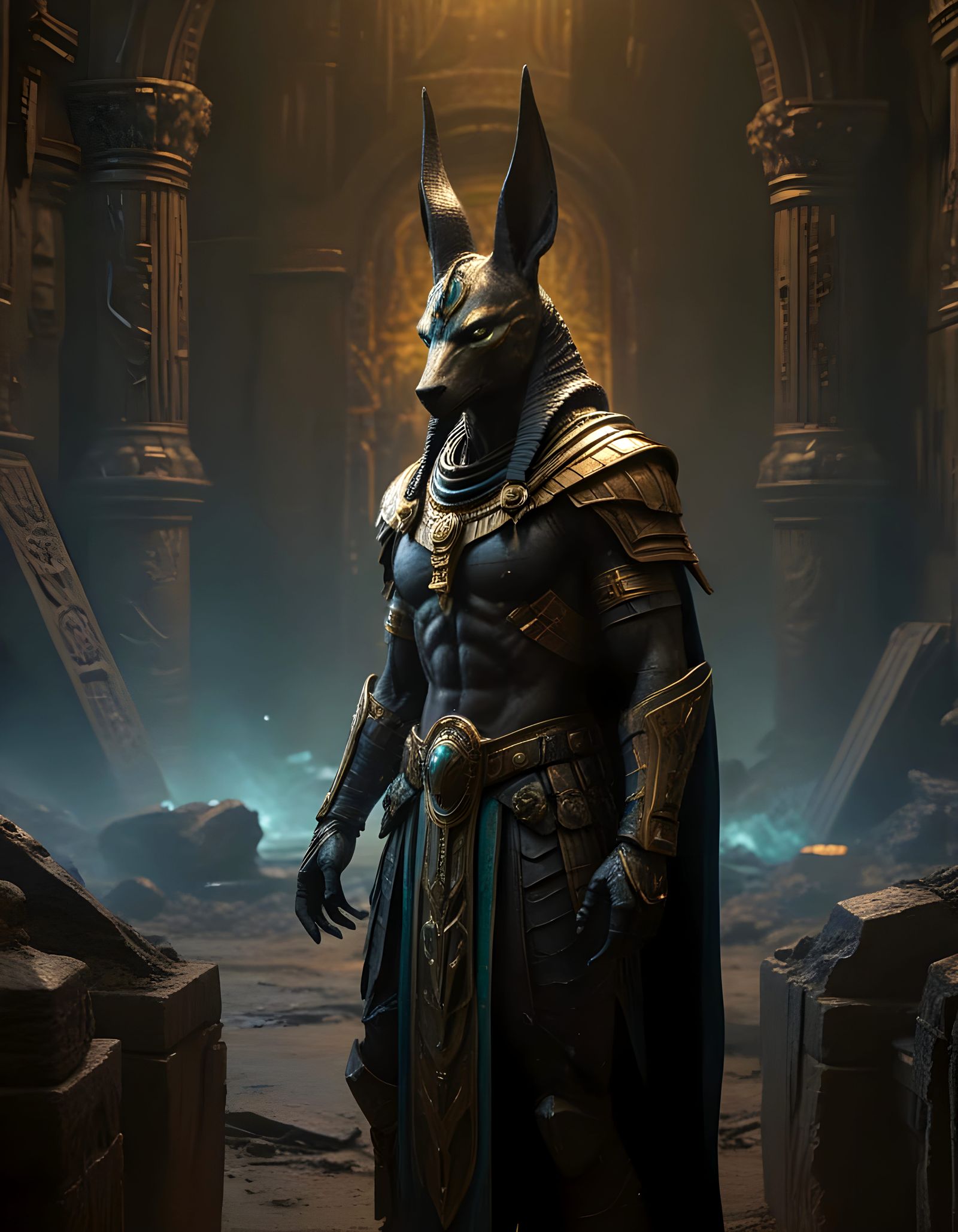 Anubis in Underworld: Dark Fantasy Realism