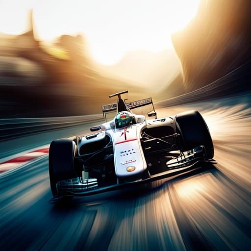 Formula 1 Race Car on the Track