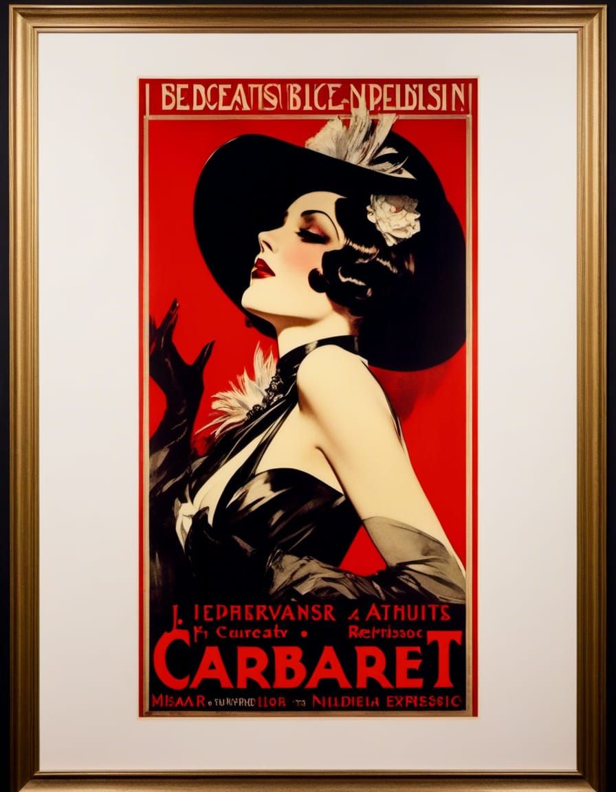 Weimar Republic Cabaret Poster in Leyendecker Style