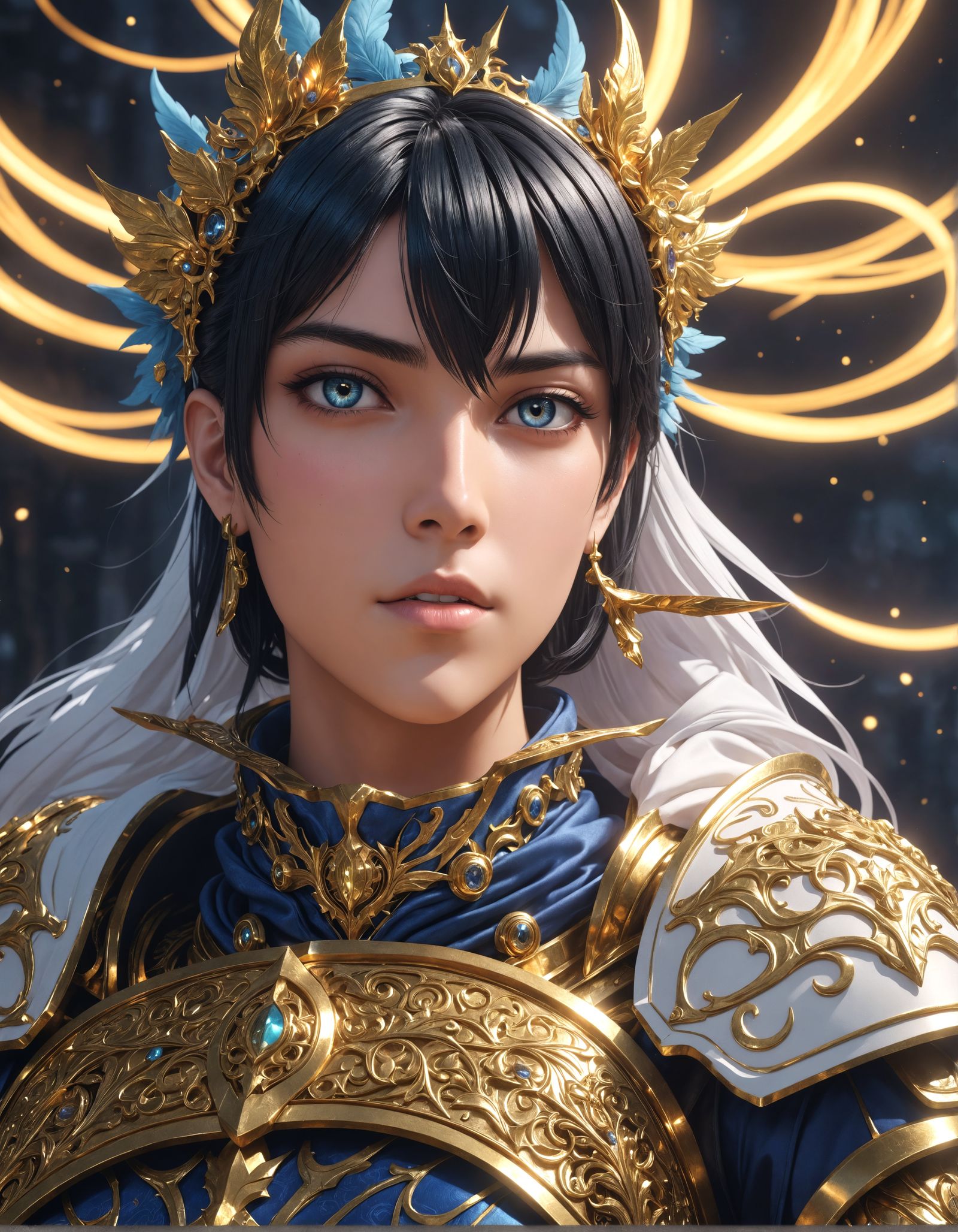 Youthful Magi in Living Armor with Living Weapon