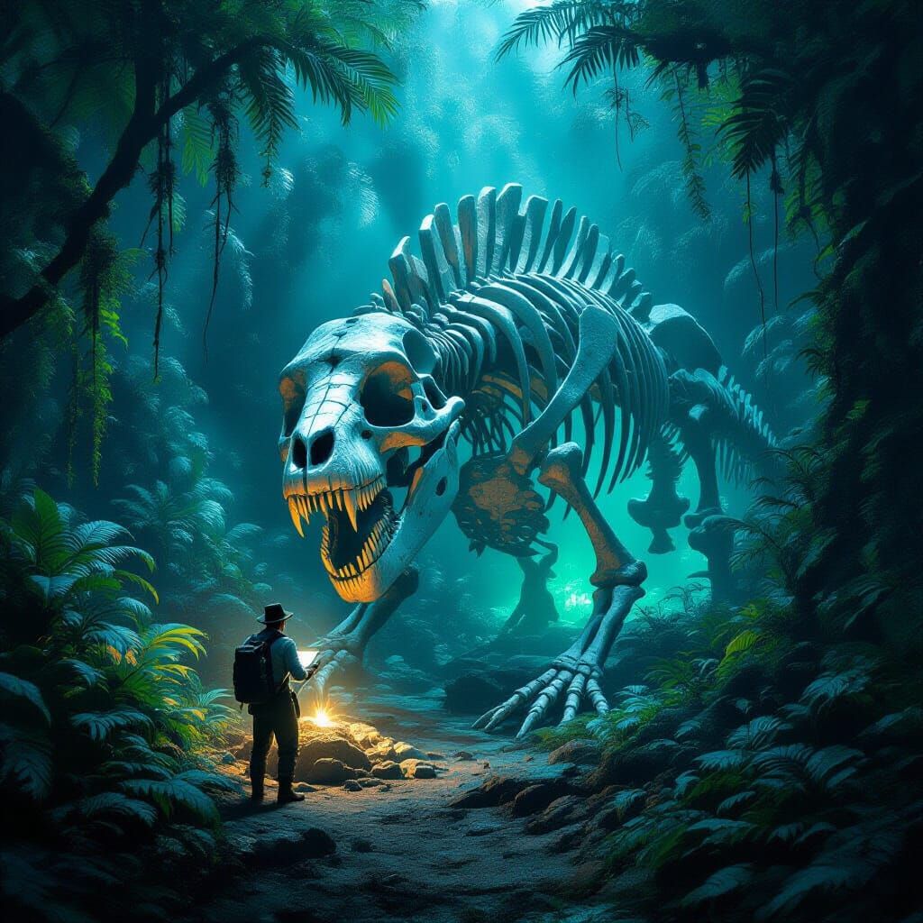 Bioluminescent Jungle Fossil Discovery