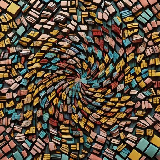 Origami Paper Disks in Postmodern Digital Art