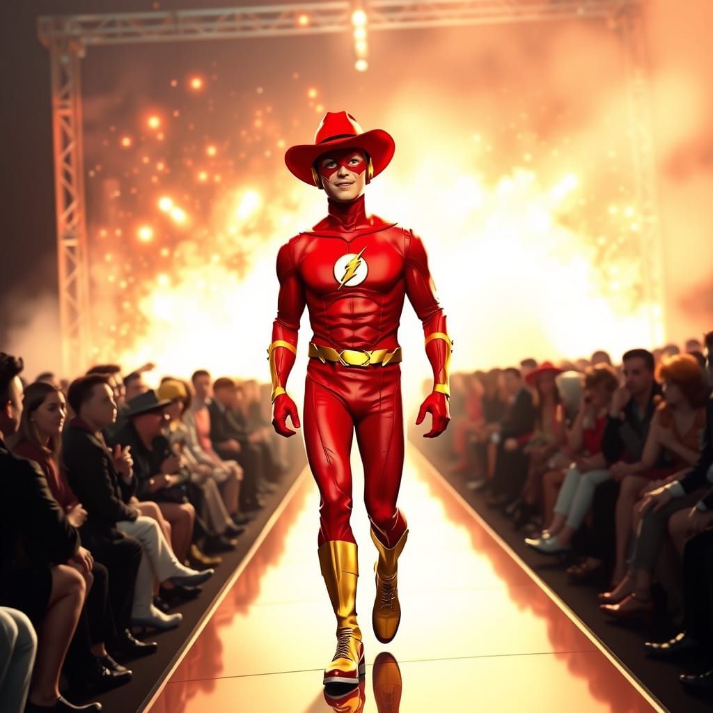 Jay Garrick The Flash Struts Cosmic Catwalk in 1950s Style