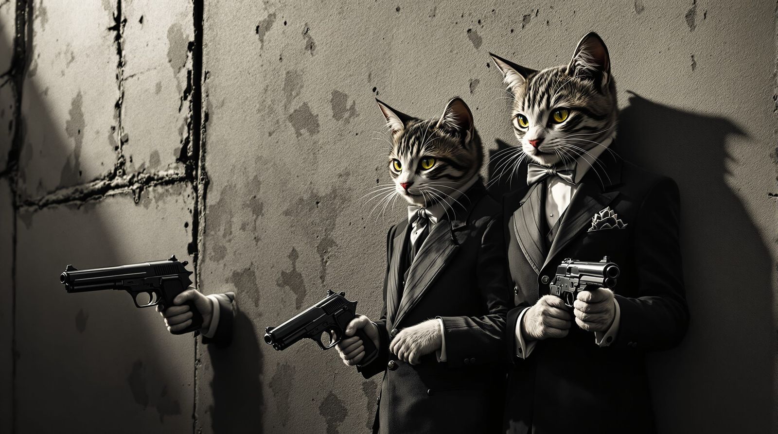 Kittens in Gangster Suits: Surreal Concrete Art