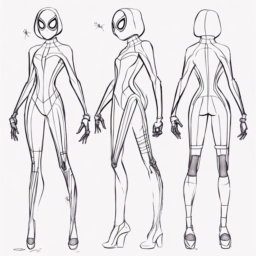Spider-Gwen Robot Patent Submission Drawings