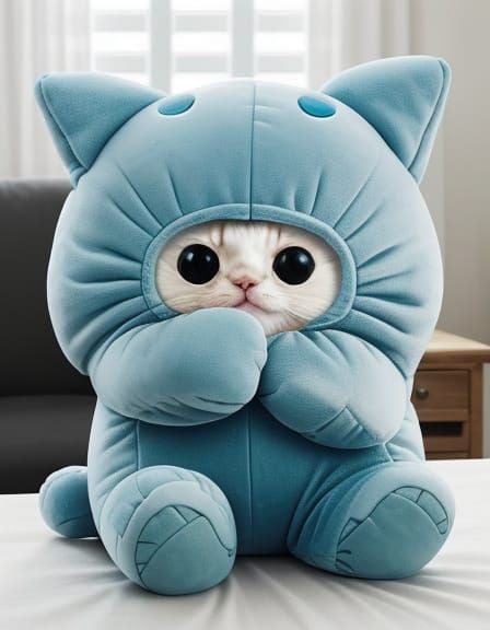 Charming Alien Baby with Cat Plush Toy
