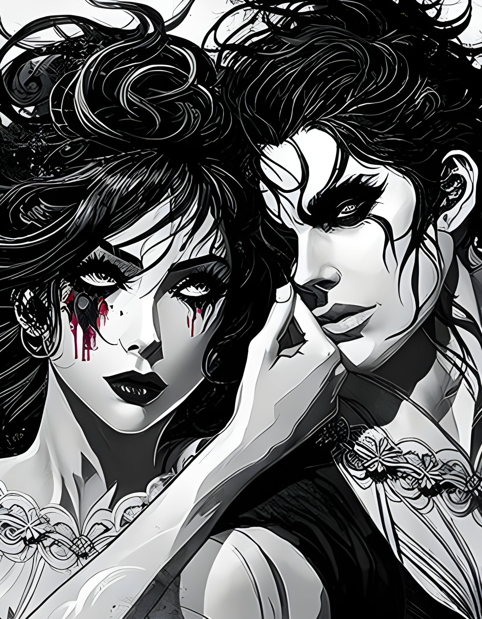 Lovers Embrace: Speedpaint Style Art, 8k Resolution