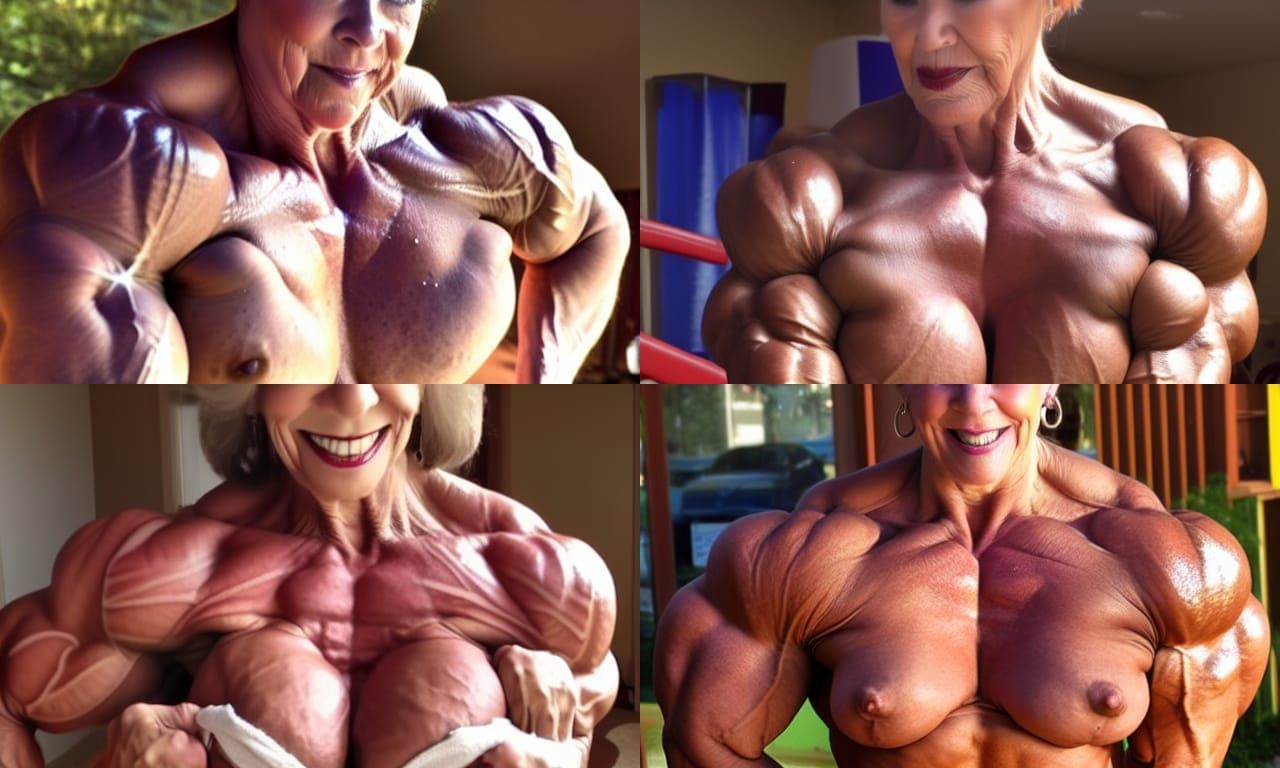 Muscular Bodybuilder Grandma with Ripped Physique