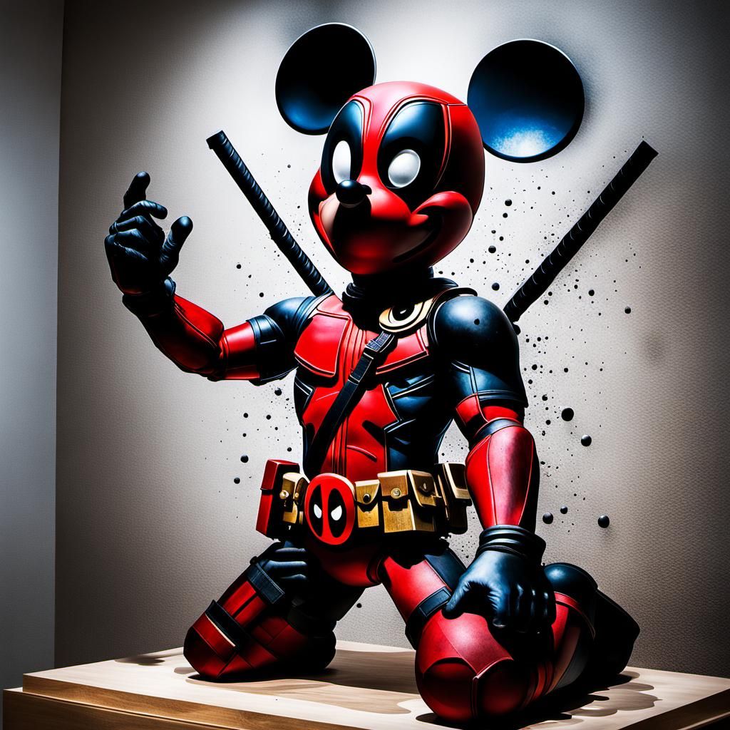 Demonic Cyborg Bear Portrait in Volcanic Hyperspace