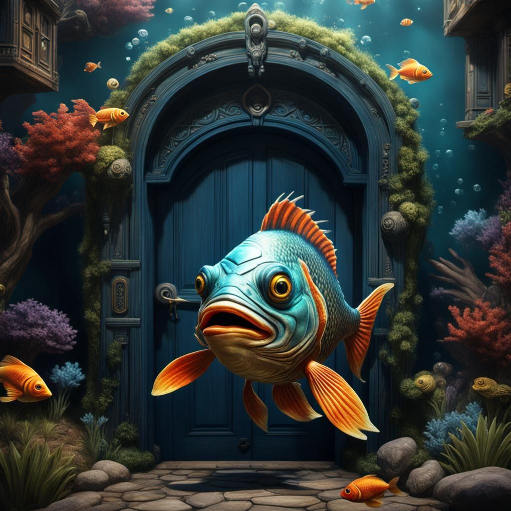 Fish Salesman: Detailed Matte Painting