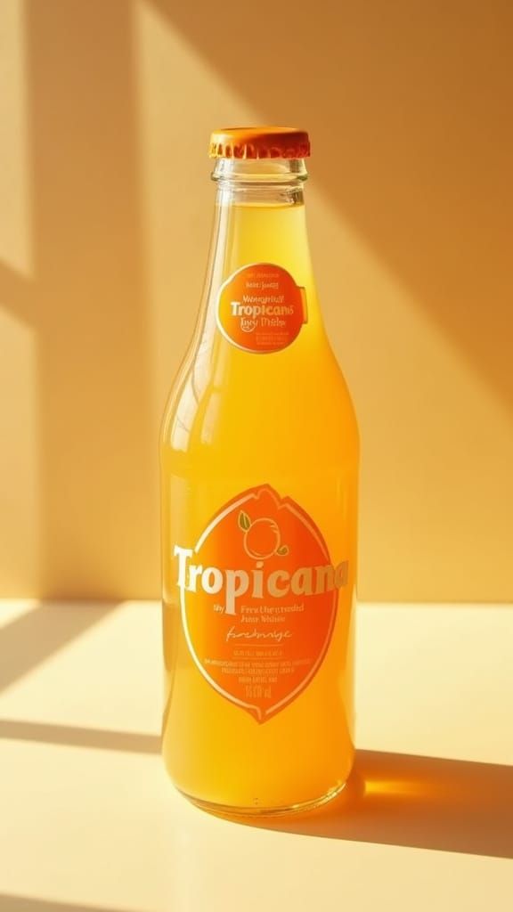 Hyper-Realistic Still Life of Tropicana Orange Juice Bottle ...