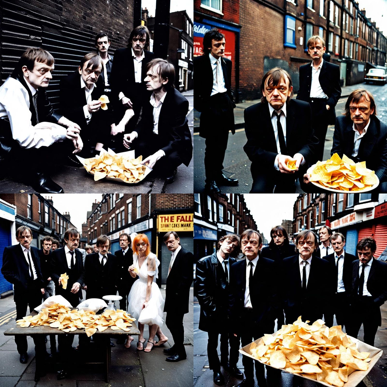 The Fall Band Eat Chips in Manchester Street