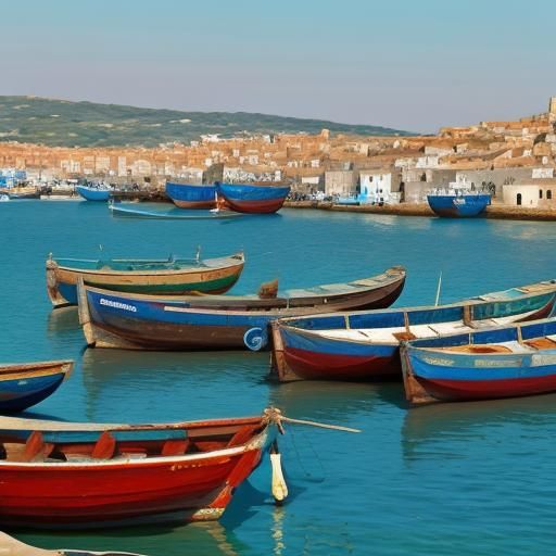 Boukaabka Port: Impressionistic Coastal Scene