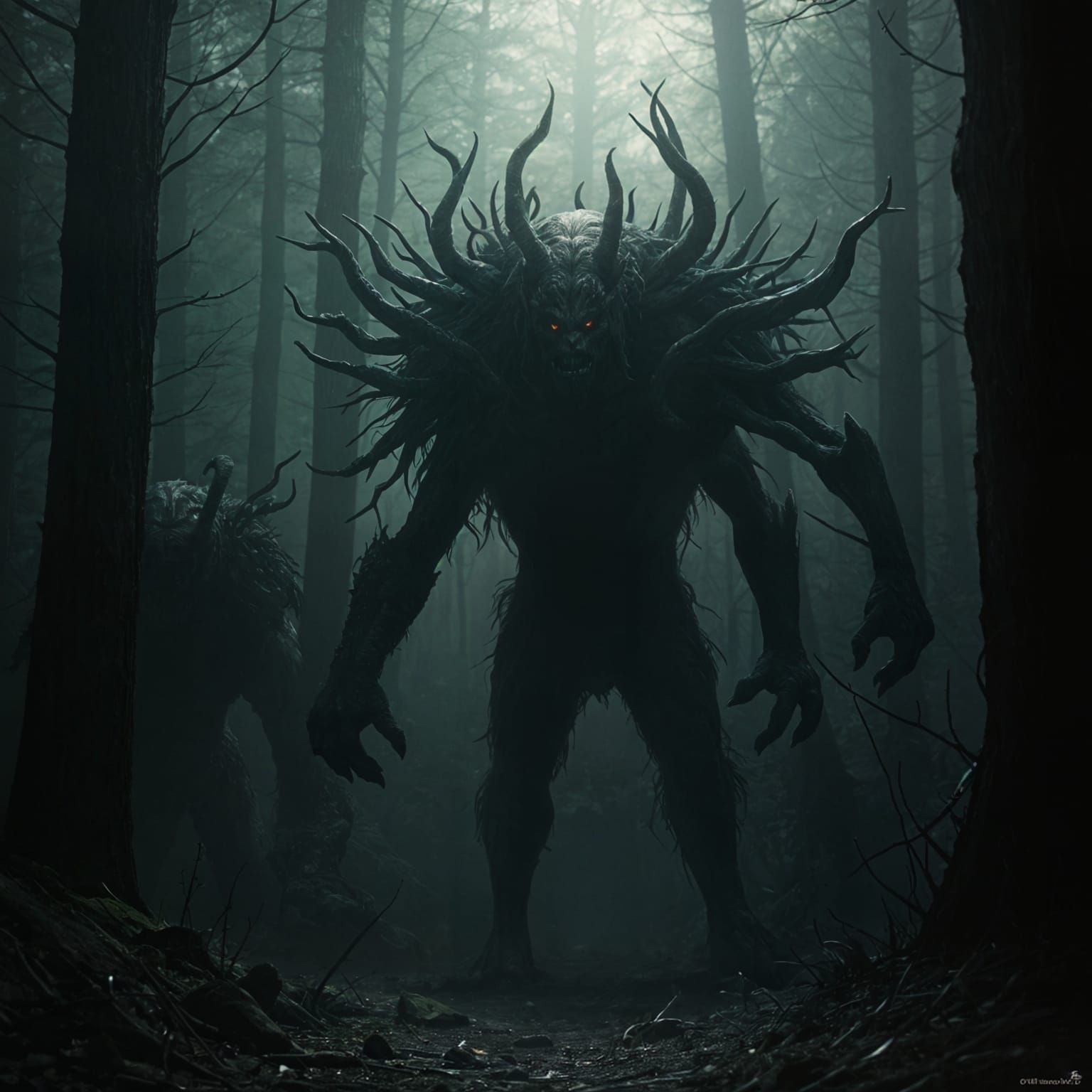Dark Fantasy Creatures Emerging from the Shadows