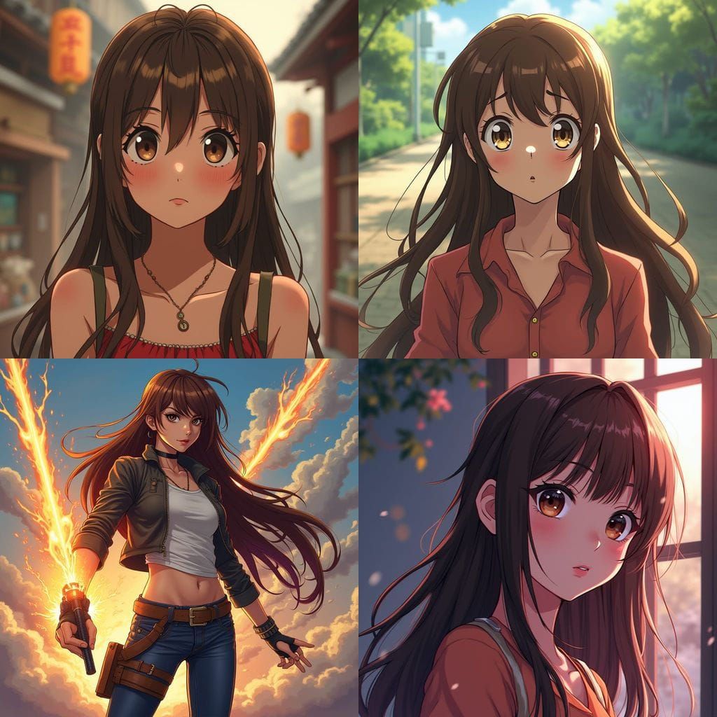 Anime Jojo Character with Stand in Comic Style