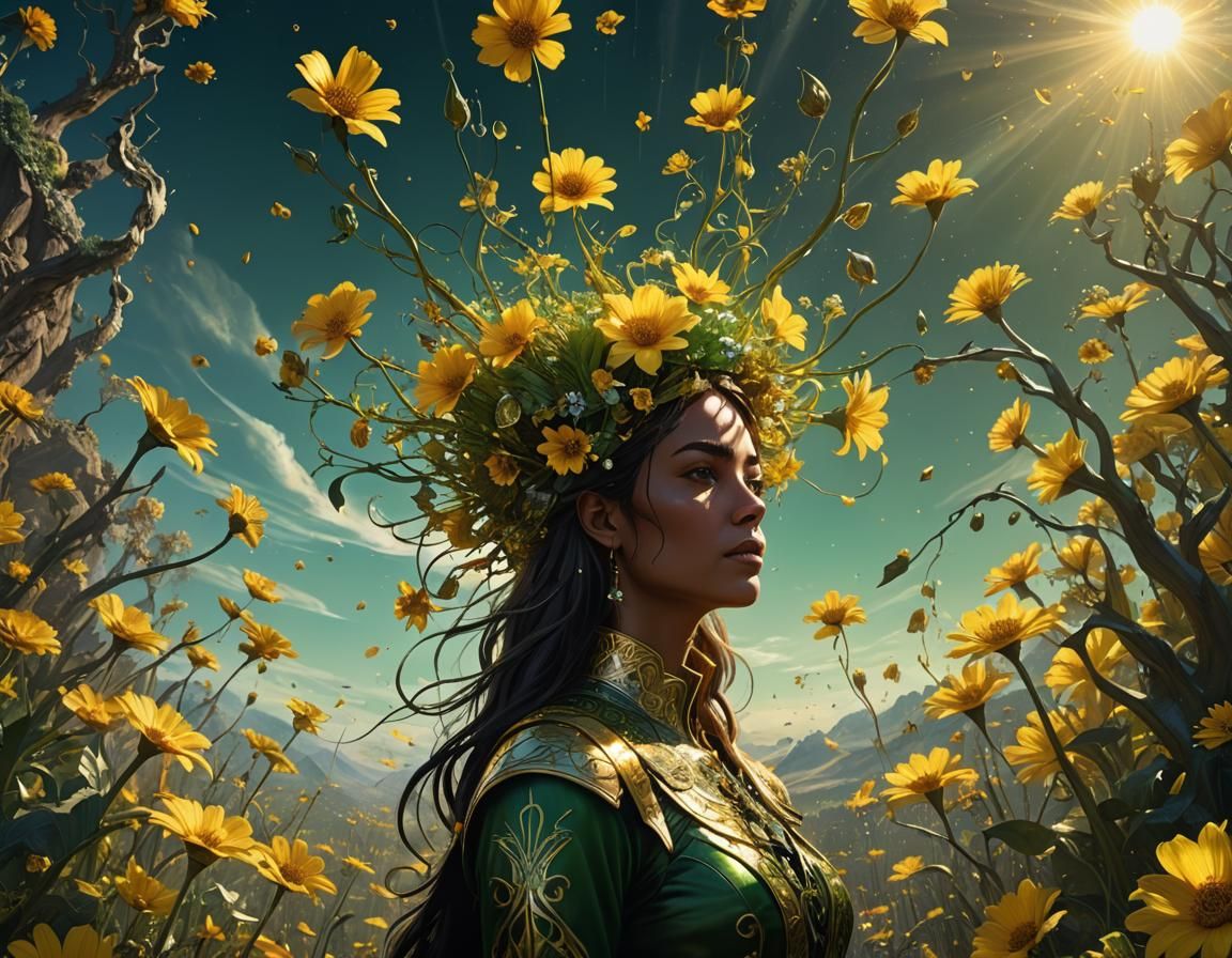 Cellophane Flowers in Dark Fantasy Style