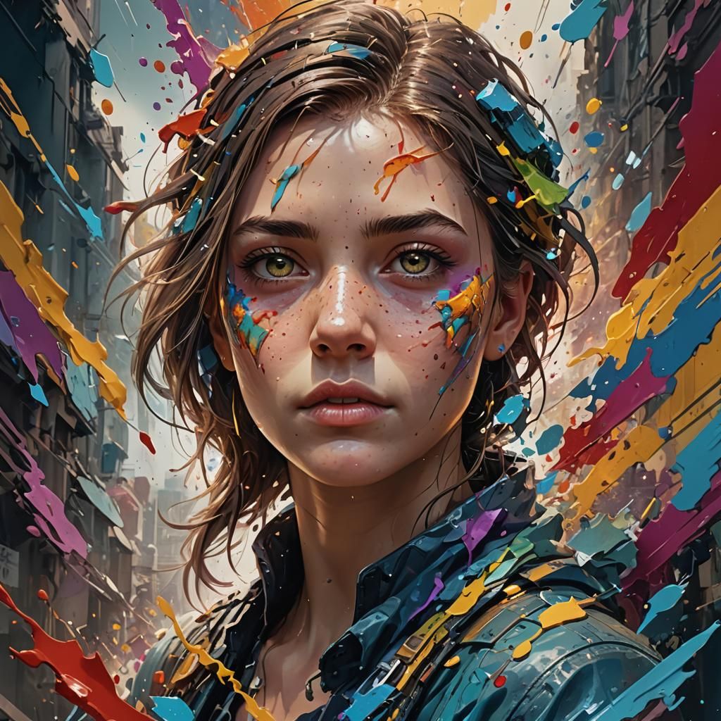 Dramatic Portrait in Hyperrealistic Digital Art Style