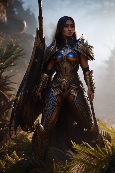 Wood Elf Ranger Portrait in Hyperrealism Style