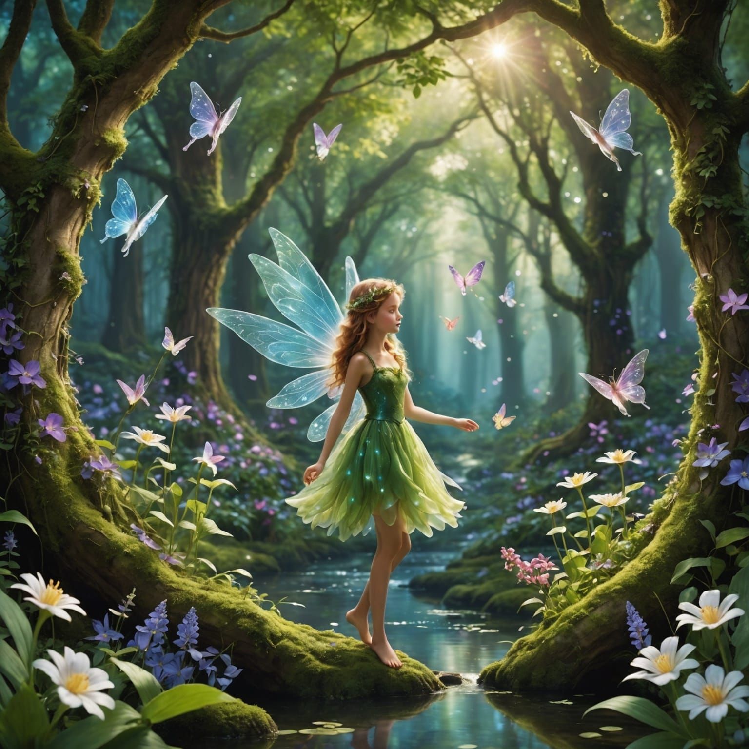 Enchanted Fairy Realm: A Magical Nature Scene