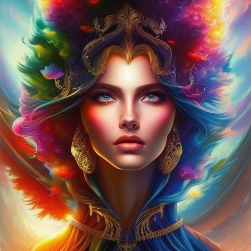 Striking Collage Portrait with Nebula Elements