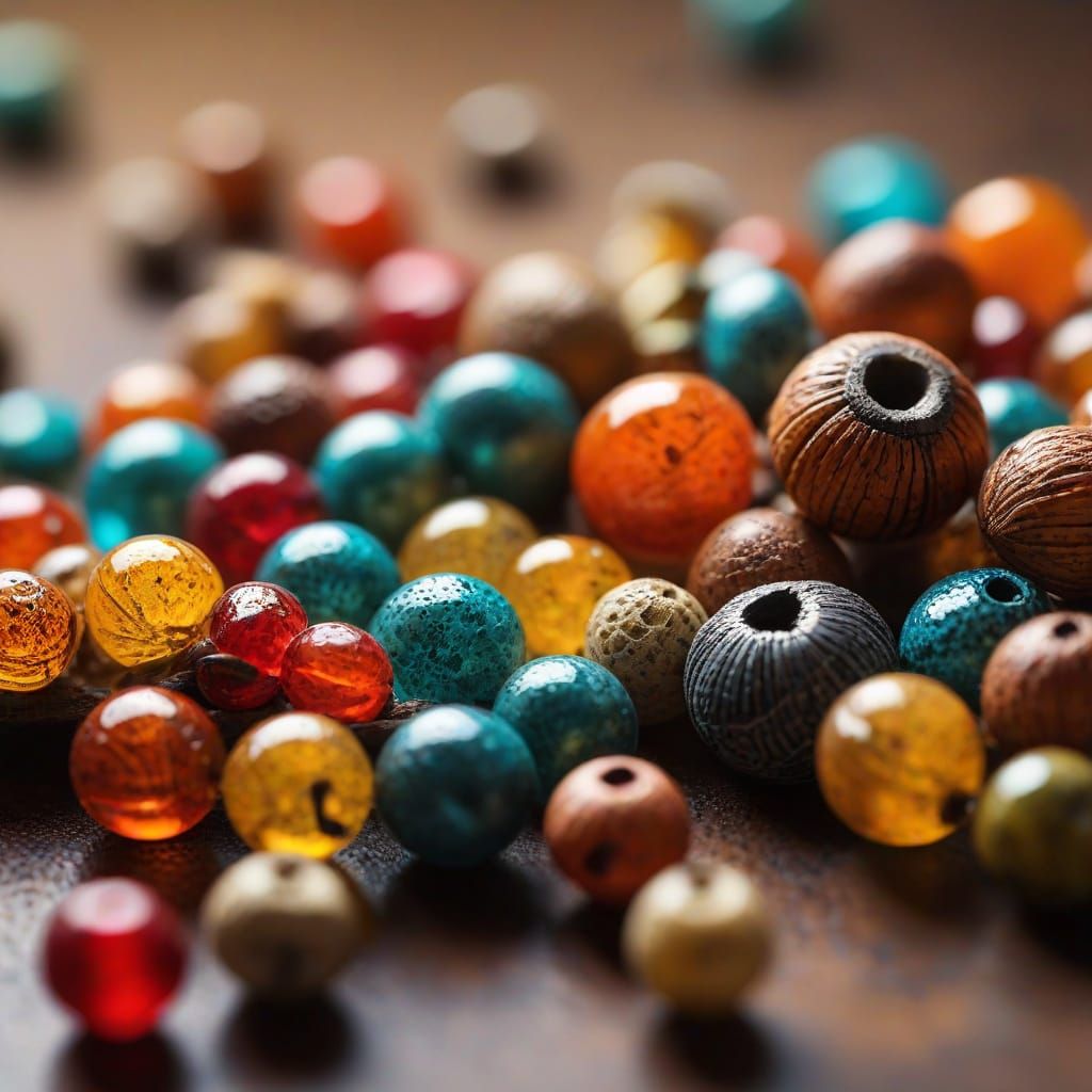 Vibrant Macrophotography of Beads and Seeds