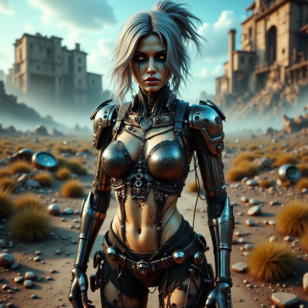 CyberGothic Warrior Emerges from the Wasteland