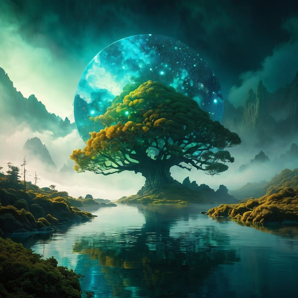Ethereal Fantasy Art with Luminescent Volumetric Lighting