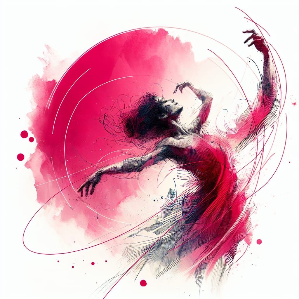 Vibrant Hispanic Goddess in Motion