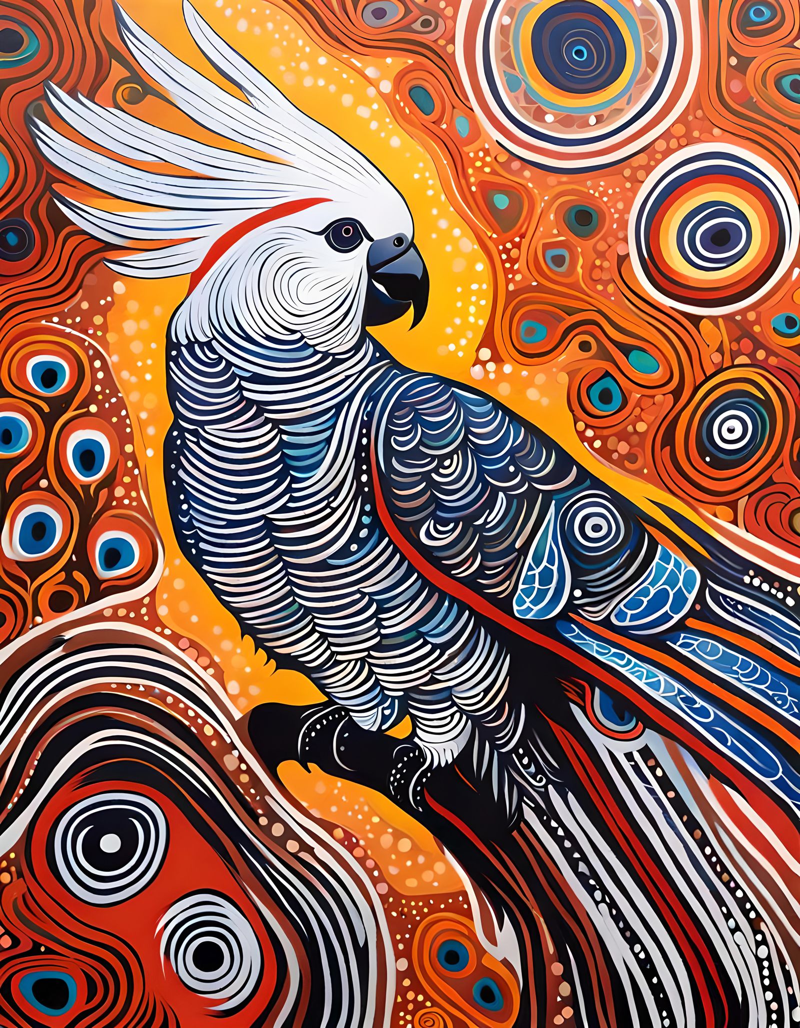 Aboriginal Art Cockatoo: Symbol of Knowledge