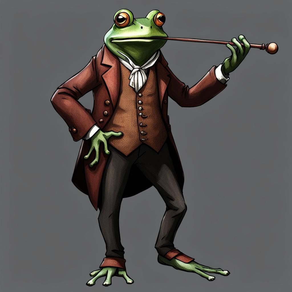 Frog Person Bard in Renaissance Style