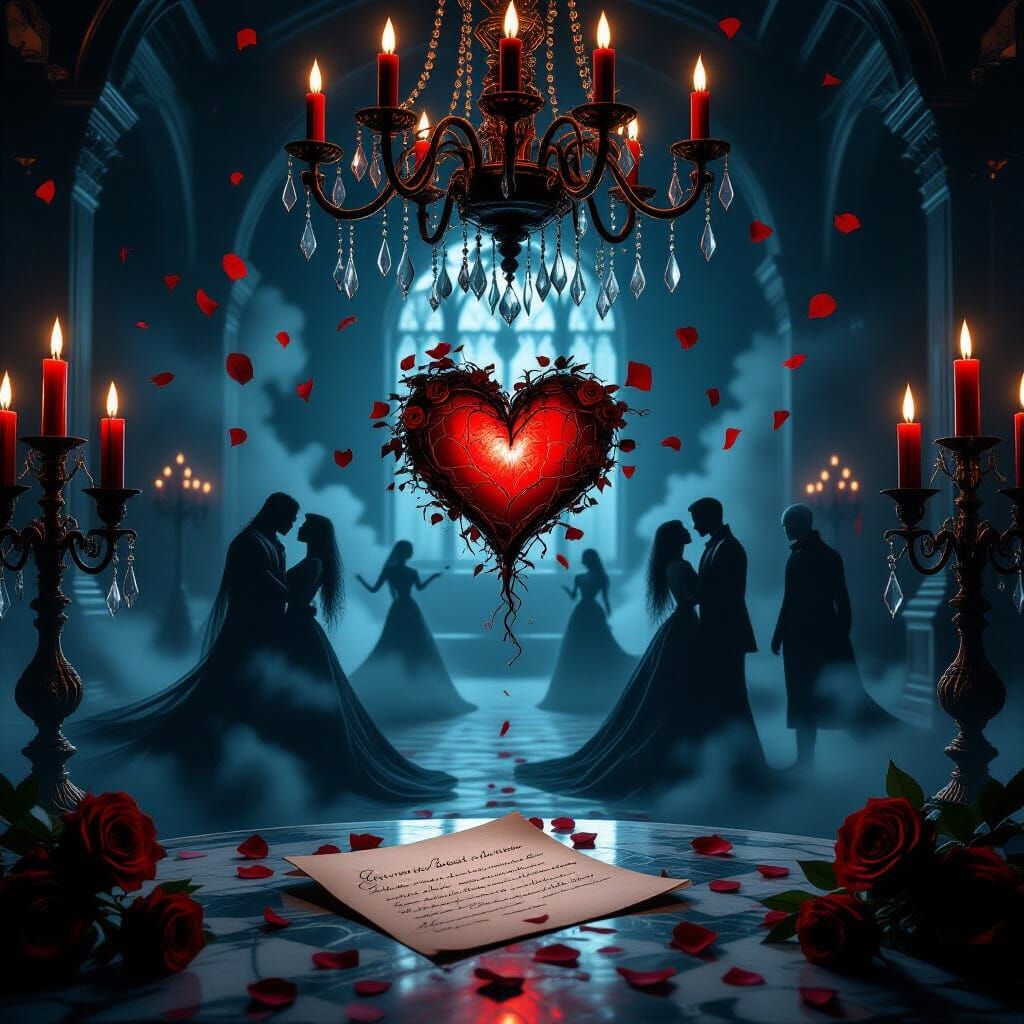 Gothic Romance in Haunted Ballroom