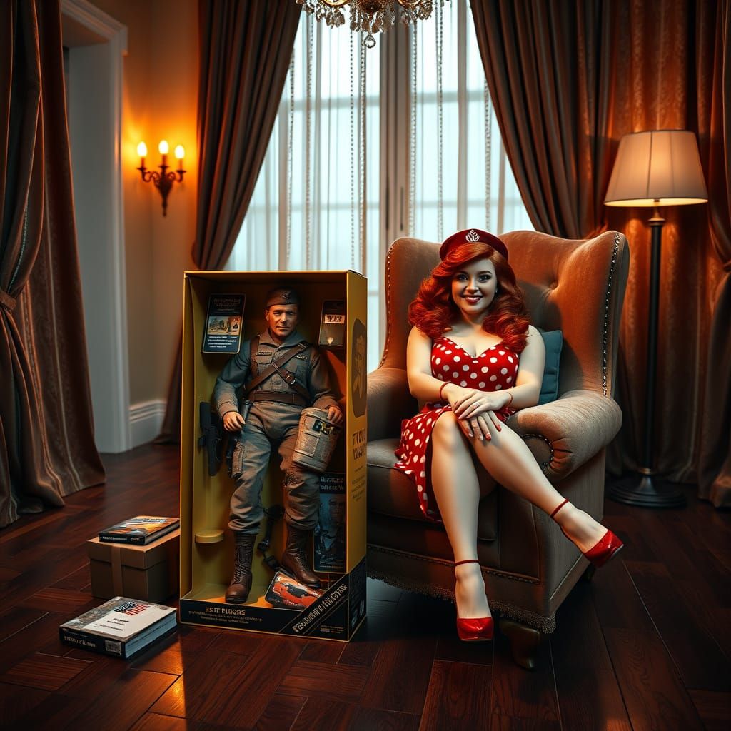 Vintage GI Joe Action Figure in Nostalgic Bedroom Scene