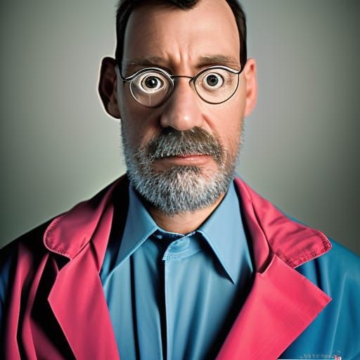 Professional Portrait of a Strange Scientist