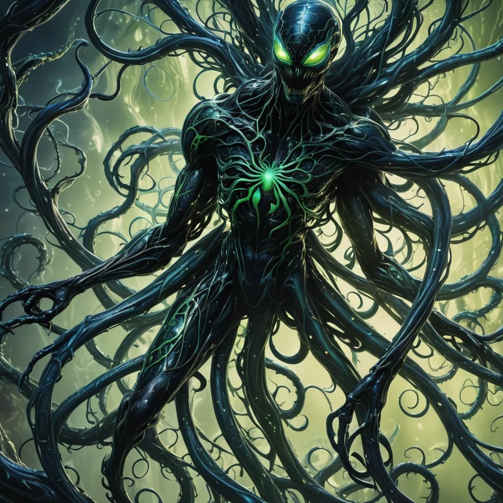 Symbiote Skin Close-up: Fantasy Concept Art