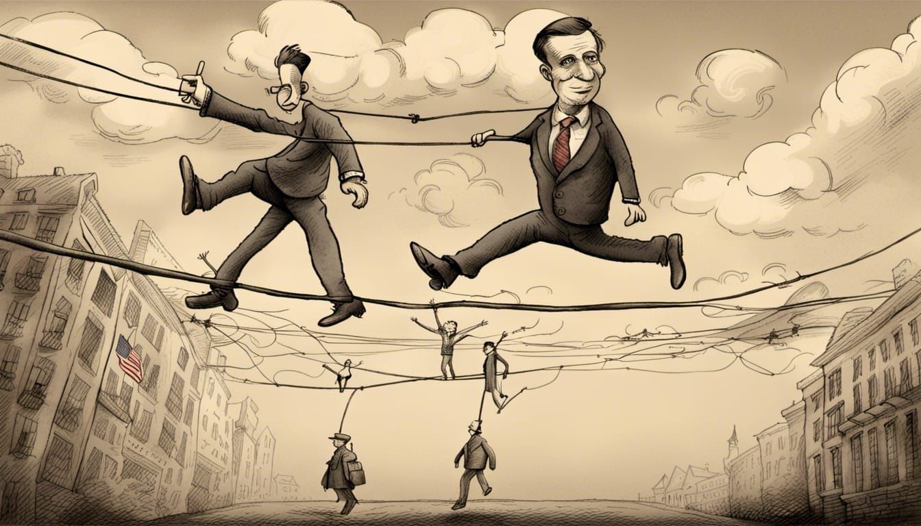 Ukraine Balancing Act: A Political Cartoon