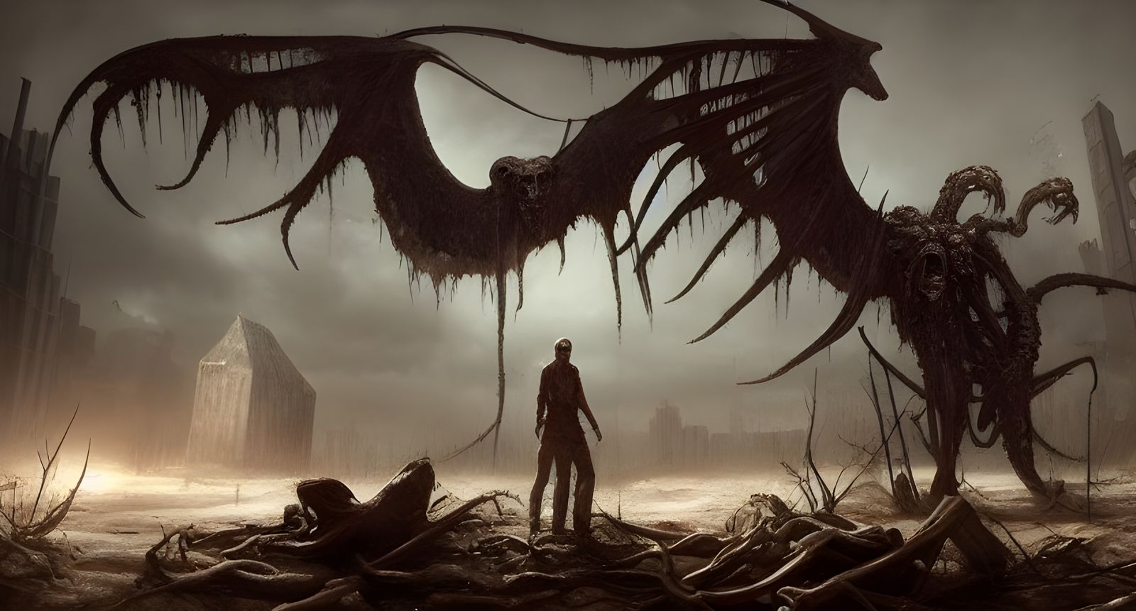 Dark Post-Apocalyptic World Ruined by Elder God