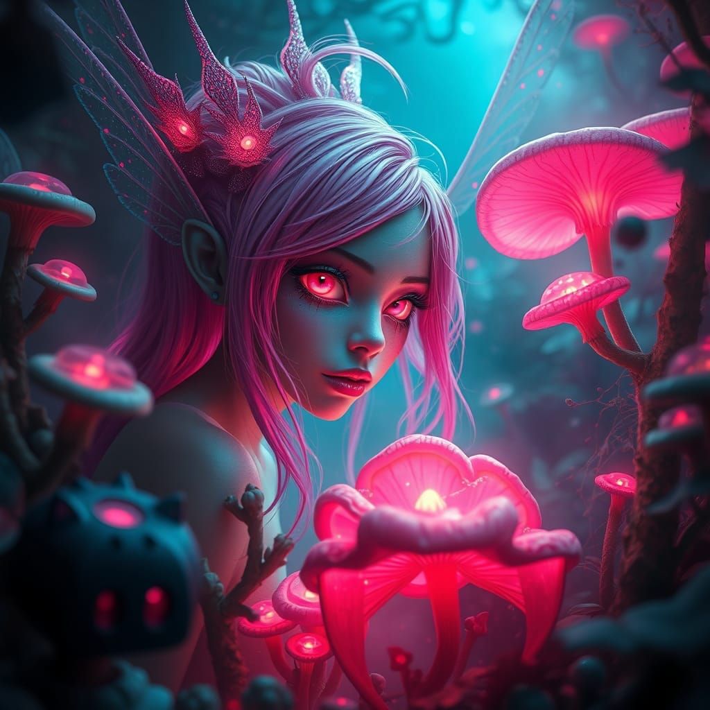 A Bioluminescent Punk Fairy