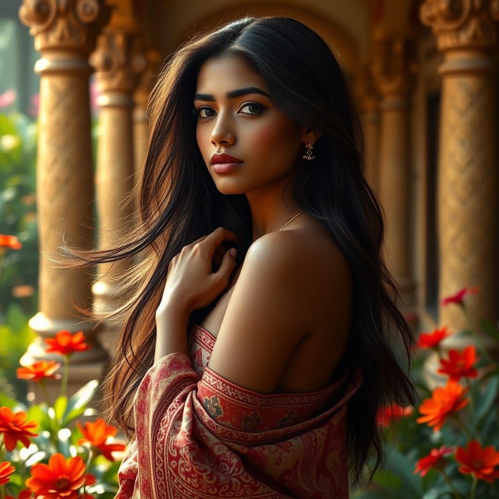 Ethereal Goddess in Bali Garden