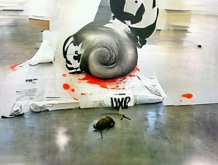 Abstract Snail in Contemporary Style