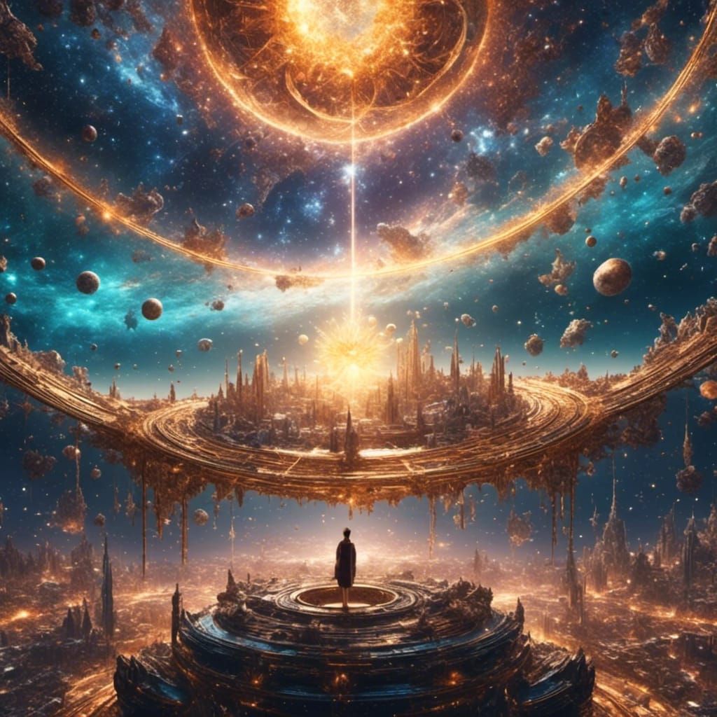 Kazakhstan Empire Under an Illuminescent Stellar Sky