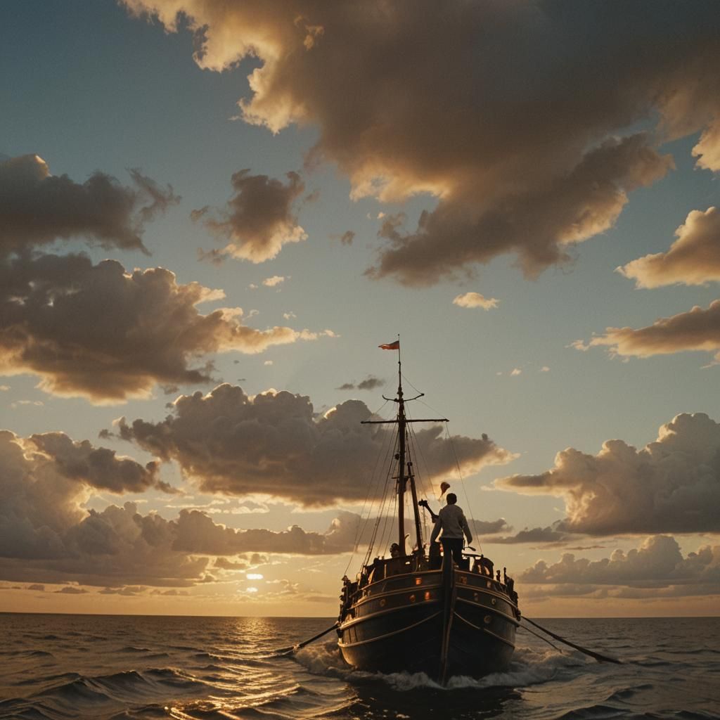 Ra's Barge Sails the Day and Night Sky