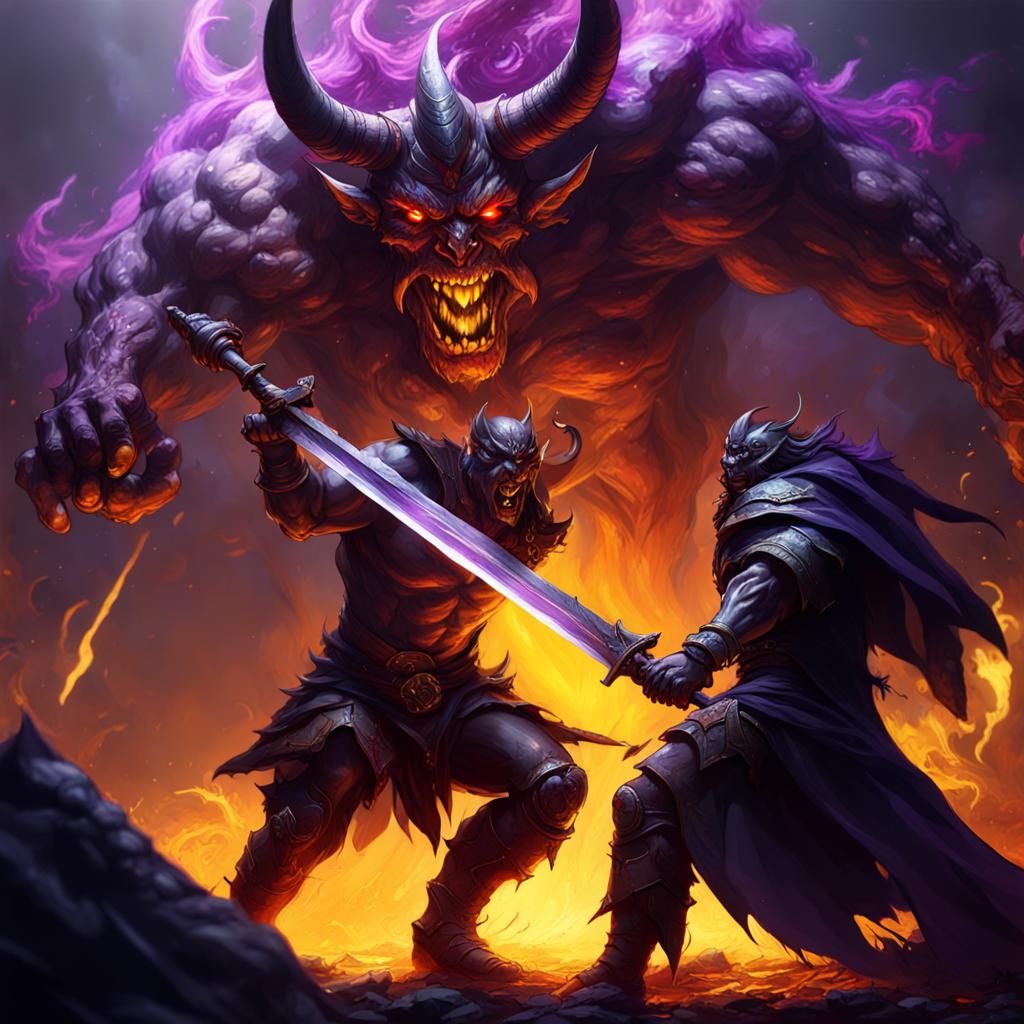 Fierce Battle Between Good and Evil Demons