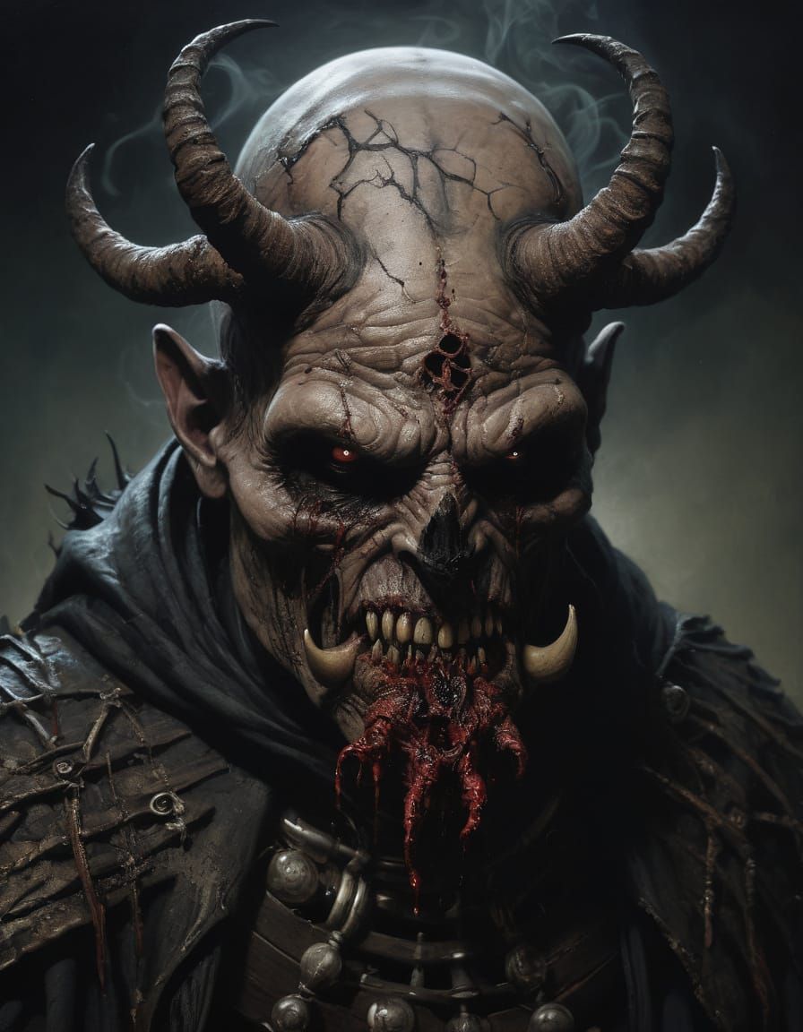 Satanic Decay and Affliction in Oil on Canvas