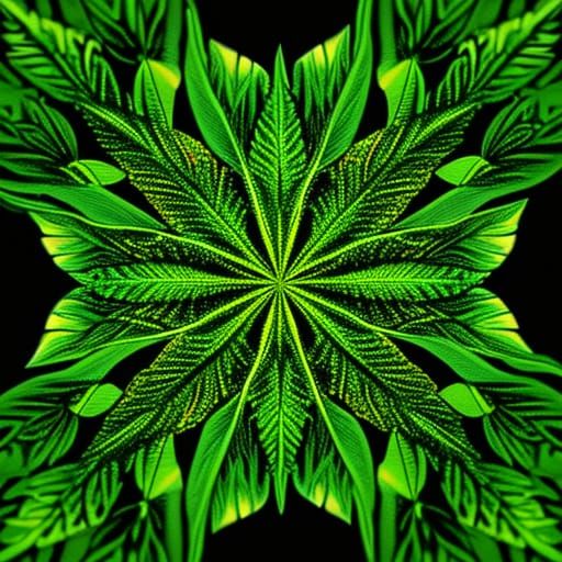 Psychedelic Marijuana Art: Vibrant Macro Photography